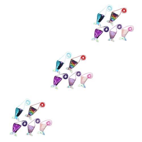 NOLITOY 15 Pailletten Tasche Pailetten Tasche Meerjungfrau-Geschenke für Mädchen Umhängetasche für Mädchen Mini-Umhängetaschen Geldbörsen für Damen modische Tasche Mode Schultertaschen von NOLITOY