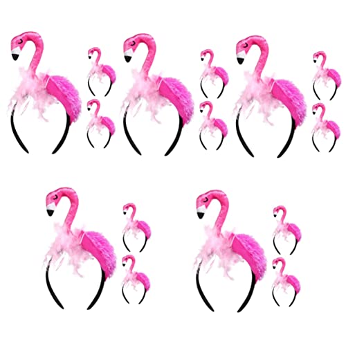 NOLITOY 15 Stk Flamingo-stirnband Flamingo-hut Flamingo-kopfschmuck Party-haarschmuck Tierischer Kopfschmuck Hawaiianischer Lustiger Haarreifen Rosa Flamingo Cosplay Bankett Satin Kleidung von NOLITOY