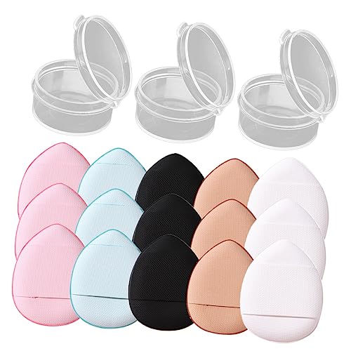 NOLITOY 15 Stück Fingerspitzen-puff Pulver Tragbare Puderquaste Finger Für Make -up Unterlage Foundation Windbeutel Kissen Mini -finger - Für Make -up Stiftung Hydrophiles Polyurethan von NOLITOY