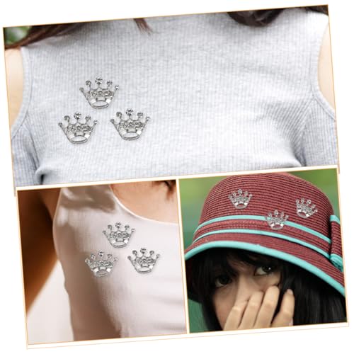 NOLITOY 15 Stück Teiliges Mini Broschen aus Legierung mit Strasssteinen Kleine Tiara Pins mit Sicherem Verschluss Elegant für Hochzeiten Bankette Geburtstagsfeiern und Festliche Anlässe von NOLITOY