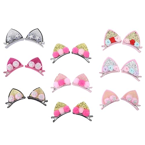 NOLITOY 18stücke Katzenohr Haarnadel Kopfschmuck Pailletten Haarschmuck Junge Mädchen Ornament Glitzer Clips Haarnadeln Für Mädchen von NOLITOY