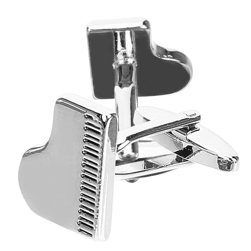 NOLITOY Manschettenknöpfe Klavierdesign Für Herren Hochglanzpolierte Legierung Kreative Business Manschettenknöpfe Hemdmanschetten Für Anzug Für Hochzeiten Und Veranstaltungen von NOLITOY