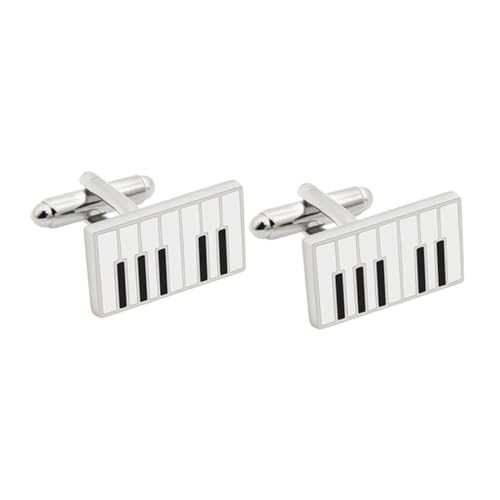 NOLITOY Klavier Manschettenknöpfe Für Hemden Mit Hochglanzpolierter Oberfläche Für Business Konzerte Hochzeiten Und Formelle Anlässe von NOLITOY