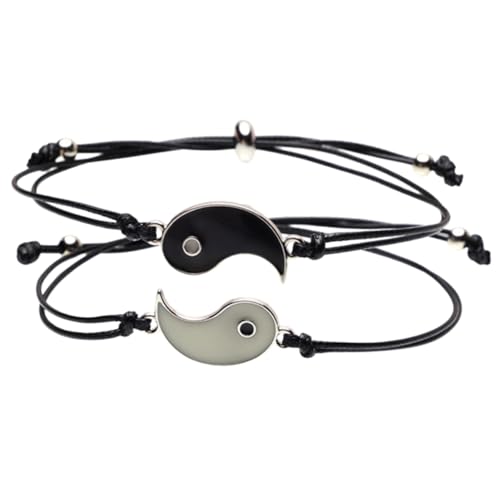 NOLITOY Armband Für Herren Und Frauen Glow Im Dunkeln Leuchtend Bettelarmband Passende Armbänder Für Freundschaftsarmbänder von NOLITOY