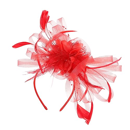 NOLITOY 1stück Eleganter Haarklip Mit Kunstgewebe Für Hochzeiten Und Partys Rotes Braut-accessoire Haarschmuck Für Damen Für Besondere Anlässe Und Feiern von NOLITOY