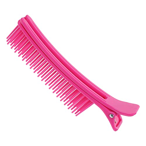 NOLITOY 1Stk Friseursalon-Clips Salon-Haarspangen Haarspangen für Damen Randbereich Haarschneideclips mit Kamm Haartrocknerhalter Haarquaste Salon-Knall-Clip Haarspangen zum Teilen Violett von NOLITOY