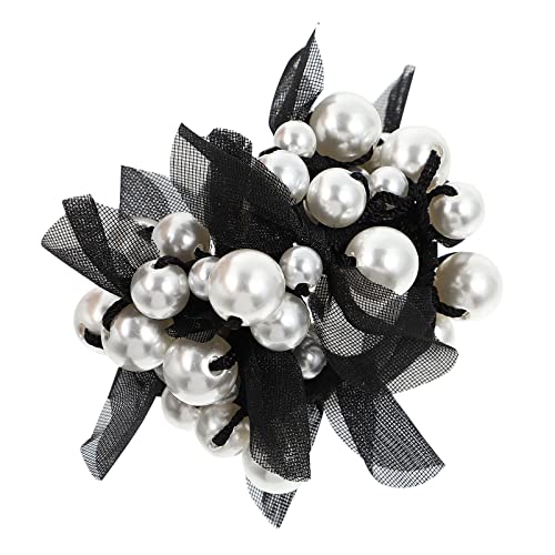 NOLITOY 1Stk Haarseil Halskette frauen Kopfschmuck aus Perlen Pferdeschwanz Perlen Haargummis hair styling haar spangen elastische Haarschleife modisches Haarband künstliche Perle Black NOLITOY 1Stk Haarseil Halskette frauen Kopfschmuck aus Perlen Pferdeschwanz Perlen Haargummis hair styling haar spangen elastische Haarschleife modisches Haarband künstliche Perle Black von NOLITOY