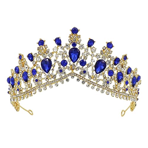 NOLITOY 1Stück Barockstil Brautkrone mit Kristallen Haaraccessoire für Hochzeiten Brautjungfern und Besondere Anlässe Damen Tiara für Stilvolle Looks und Foto Requisiten von NOLITOY