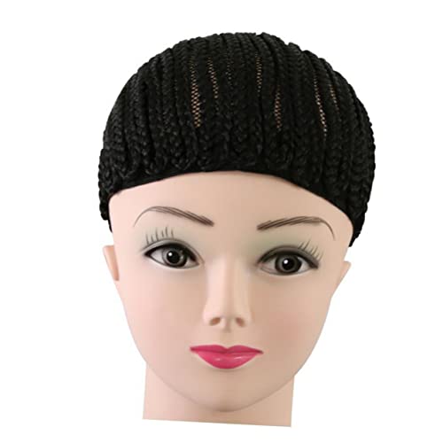 NOLITOY 1pc Dehnbare Schwarze Cornrow-kappe Perückenkappe Elastische Sew Dome Net Perückenkappe Für Cornrow-flechten Größe Bequem von NOLITOY