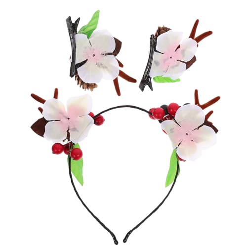 NOLITOY 1satz Weihnachtliches Haar-accessoire Teiliges Mit Antler Haarclips Und Niedlichem Haarreif Für Mädchen Für Weihnachten Partys Und Festlichkeiten von NOLITOY