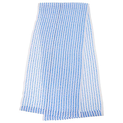 NOLITOY 1stk Badetuch Zurückziehen Hintere Unterlegscheibe Duschbürste Mit Griff Peeling-rückenwäscher Streifenwäscher Peeling-badetuch Schwämme Rückenpeeling-handtuch Stoff Blue von NOLITOY