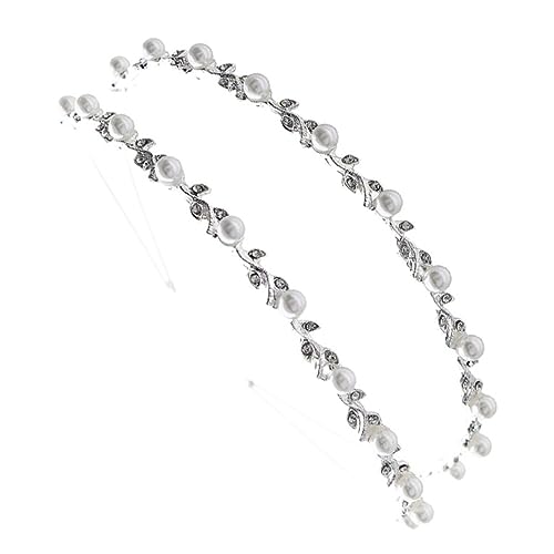 NOLITOY 1stk Doppeltes Perlen-stirnband Gold Schmuck Frauen Bands Funkeln Haarreif Aus Perlen Spitze Kopfbedeckung Doppelstöckiges Perlenhaarband Strasssteine Legierung Silver NOLITOY 1stk Doppeltes Perlen-stirnband Gold Schmuck Frauen Bands Funkeln Haarreif Aus Perlen Spitze Kopfbedeckung Doppelstöckiges Perlenhaarband Strasssteine Legierung Silver von NOLITOY