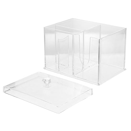 NOLITOY 1stück Kosmetik Organizer Aus Transparente Aufbewahrungsbox Für Make-up Wattepads Und Lippenstifte Praktischer Desktop Organizer Für Badezimmer Und Schlafzimmer von NOLITOY