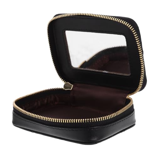 NOLITOY 1stück Kosmetiktasche Mit Spiegel Für Lippenstifte Tragbare Make-up Aufbewahrung Für Damen Wasserabweisend Kompakt Für Reisen Elegantes Design Für Zu Jedem Anlass von NOLITOY