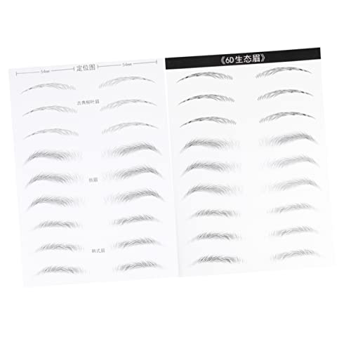 NOLITOY 2 Blätter Wasserdichte Augenbrauen Aufkleber Haarähnliche Simulation mit Paaren für Einfach Anzuwenden für Dünne oder Fehlende Augenbrauen von NOLITOY