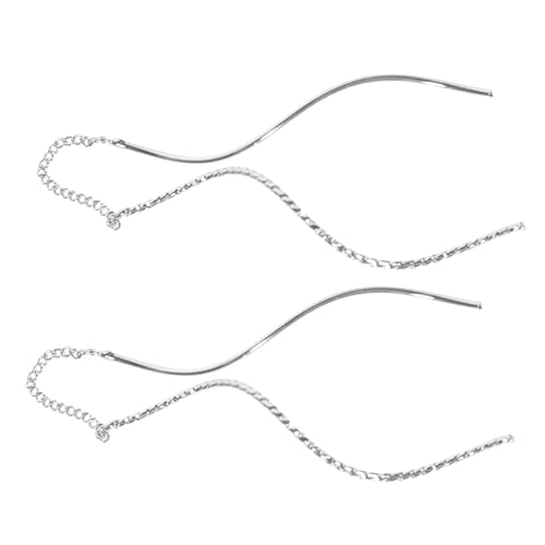 NOLITOY 2 Paare Spiral Threader Ohrringe Damen Gedrehte Dangle Ohrringe aus Silberfarbenem Leichte Ohrhänger Eleganter Schmuck für Besondere Anlässe und Alltag von NOLITOY