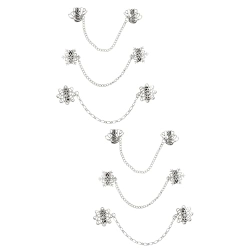 NOLITOY 2 Sätze Vintage Kettenbroschen Hemdkragen Kettenpins Für Damen Leicht Und Dekorativ Für Anzüge Schals Und 3 Stück * 2 von NOLITOY