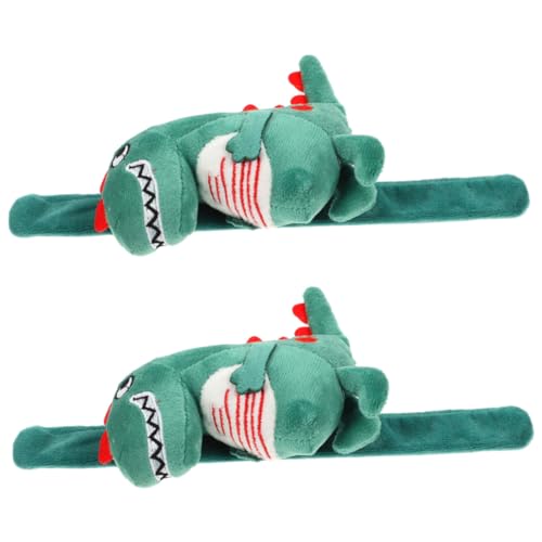 NOLITOY 2 Stck Plüsch Dinosaurier Slap Armbänder Kuscheltier Armband Sicher Partygeschenk Zubehör Komfortabler Sitz von NOLITOY