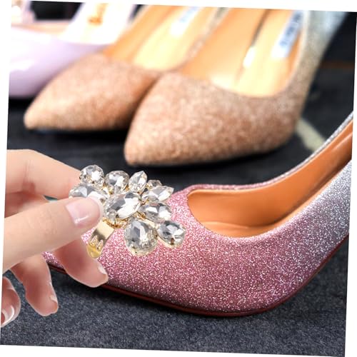 NOLITOY 2 Stck Schuhclips Damen Strass Schuhanhänger Hochzeitsschmuck Abnehmbare Schuhbuckles für High Heels Party Alltag von NOLITOY