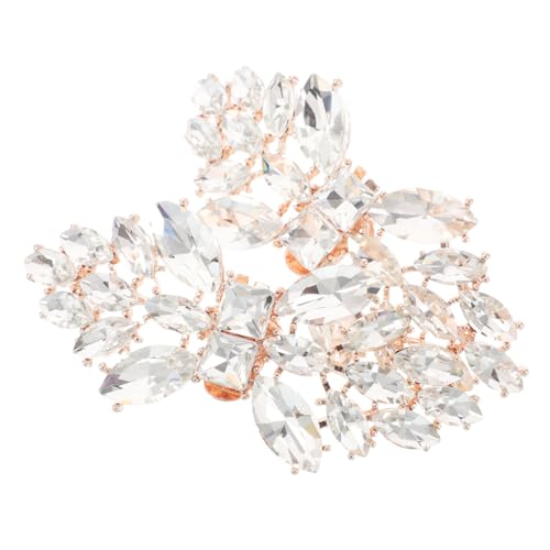 NOLITOY 2 Stück Abnehmbare Schuhclips mit Funkelnden Kristallblumen Stilvolle Schuhdekoration für Damen Vielseitig Verwendbar für Hochzeiten Partys und Alltagsschmuck von NOLITOY