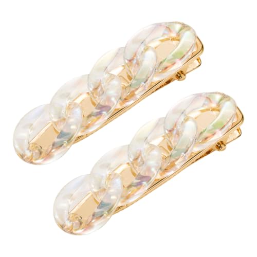NOLITOY 2 Stück Acryl Ketten Haarclip Modisch Leichte Haarklammer für Frauen Vielseitiger Haarschmuck für Party Hochzeit Alltag von NOLITOY