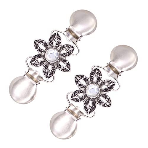 NOLITOY 2 Stück Damen Kleidung Clips mit Blumen Design Retro Strickjacke Clips für Schals und Cardigans Broschen Kristall NOLITOY 2 Stück Damen Kleidung Clips mit Blumen Design Retro Strickjacke Clips für Schals und Cardigans Broschen Kristall von NOLITOY
