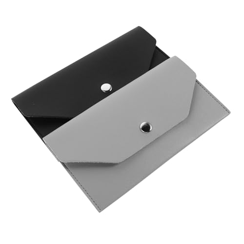 NOLITOY 2 Stück Damen Wallet Portemonnaie PU Geldbörse mit Sicherem Druckknopf Schlank Leicht Kompakt Kartenhalter Münzfach Stiftehalter für Reisen und Alltag von NOLITOY