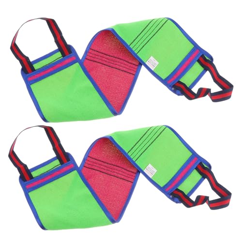 NOLITOY 2 Stück Doppelseitiger Peeling badetuch Körperreinigungstuch Langlebig Sanft zur Haut Reich an Schaum für Rückenmassage Muskelentspannung Fördert Durchblutung und Zufällige Farbe von NOLITOY