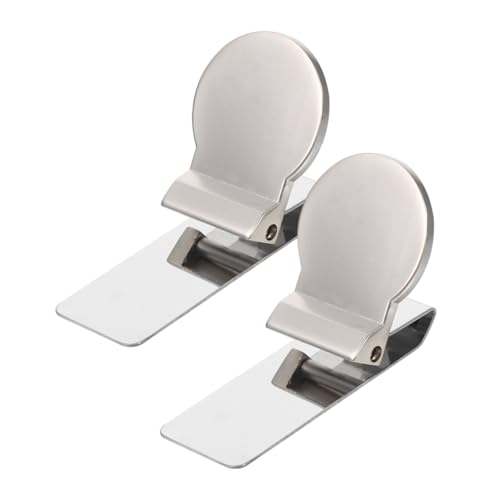 NOLITOY 2 Stück Edelstahl Geldklammer Praktische Geldclip Geldscheinklammer Metall Stabile Bargeldhalterung für Scheine Kompakte Portemonnaie Klammer rutschfeste Geldaufbewahrung für von NOLITOY