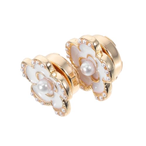 NOLITOY 2 Stück Elegante Blumen Knopfclip für Hemdärmeln Feine Blumige Details Modische Schmuck accessoires für Damen und Herren für Hochzeit Business und Formelle Anlässe von NOLITOY