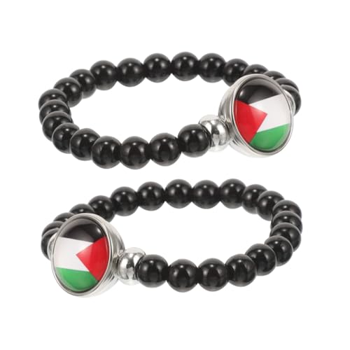 NOLITOY 2 Stück Flaggenarmband Armbänder Frau Freiheitsarmband Freundschaftsarmband Handgelenkarmband Handgefertigtes Armband Für Frauen Perlen Tragbares Armband Bettelarmband Freund von NOLITOY