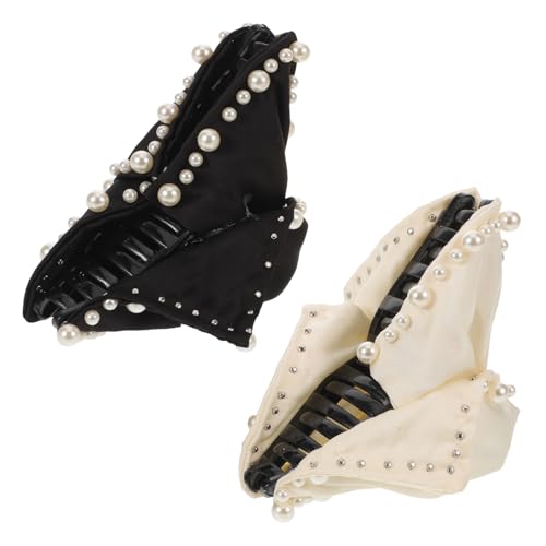 NOLITOY 2 Stück Große Dreieckige Haarklammern für Frauen Rutschfeste Satinierte Haarklammer mit Künstlicher Perlenverzierung Fester Sitz für Dickes Haar Eleganter Haarclip für Alltag und NOLITOY 2 Stück Große Dreieckige Haarklammern für Frauen Rutschfeste Satinierte Haarklammer mit Künstlicher Perlenverzierung Fester Sitz für Dickes Haar Eleganter Haarclip für Alltag und von NOLITOY