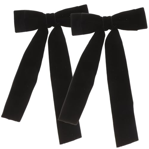 NOLITOY 2 Stück Große Schleifen Haarspange aus Samtigem Material Haarklammer für Damen und Mädchen Robustes Haarschmuck Accessoire für Besondere Anlässe und Alltag von NOLITOY