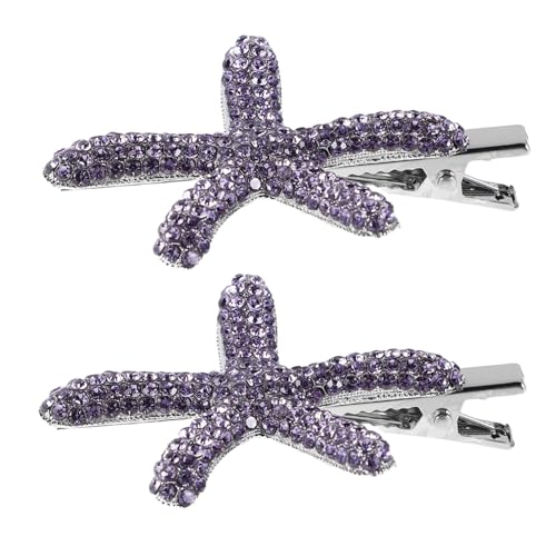 NOLITOY 2 Stück Haarklammern mit Funkelnden Strasssteinen Leichte Haarspangen für Damen und Mädchen Maritimer Haarschmuck für Strand Hochzeit und Party von NOLITOY