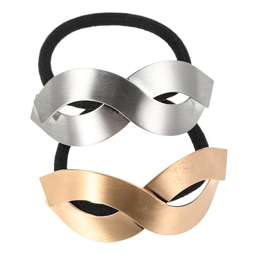 NOLITOY 2 Stück Haarring Haargummis Haarschmuck Für Mädchen Pferdeschwanzmanschetten Für Damenhaar Elastisches Haargummi Haarstyling Zubehör Haarband Stilvolle Haargummi Haarseile von NOLITOY