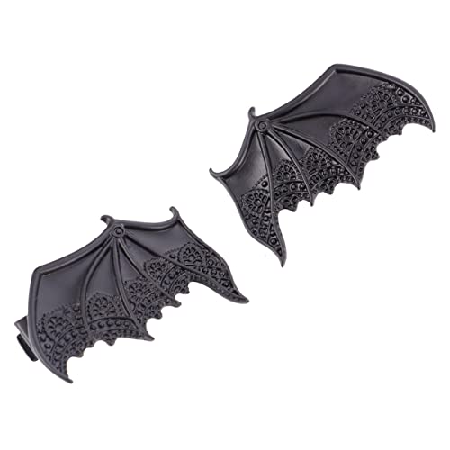 NOLITOY 2st Halloween-haarspangen Flügel Haarnadeln Fledermausflügelclips Gotische Haarnadel Aus Metall Halloween-fledermaus-clips Fledermausflügel Haarschmuck Legierung Knopf Dämon Kleine von NOLITOY