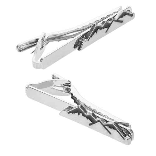 NOLITOY 2stücke Krawattenklammer Für Männer Formelles Business-accessoire Hochzeitsgeschenk Valentinstag Jahrestag Elegantes Design von NOLITOY