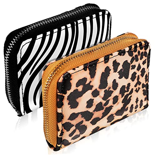 NOLITOY 2stücke Mini Geldbörse Aus Pu Reißverschluss Tragbares Kartenetui Für Damen Kleines Portemonnaie Für Bargeld Für Alltag Und Ausgehen von NOLITOY
