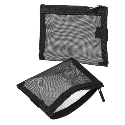 NOLITOY 2 Stück Kleine Kosmetiktasche aus Strapazierfähigem Nylon Transparente Make up Tasche mit Reißverschluss Leichte Reise Organizer für Damen Praktische Aufbewahrung für Make up und von NOLITOY