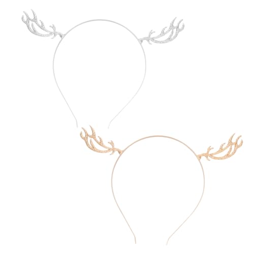 NOLITOY 2stücke Rentier Geweih Haarspange Weihnachtsgeweih Haarband Weihnachtskopfbedeckung Weihnachtshaarreif Weihnachtskopfschmuck Haarreif Weihnachten von NOLITOY