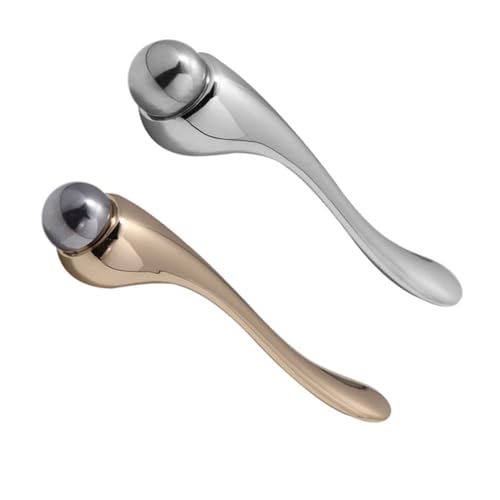 NOLITOY 2 Stück Praktischer Augencreme Massage Stick mit Rollkugel Ergonomisch Geformt für Sanfte Augenpflege Lifting und Straffung Fördert Nährstoffaufnahme Geeignet für Damen Augenringe von NOLITOY