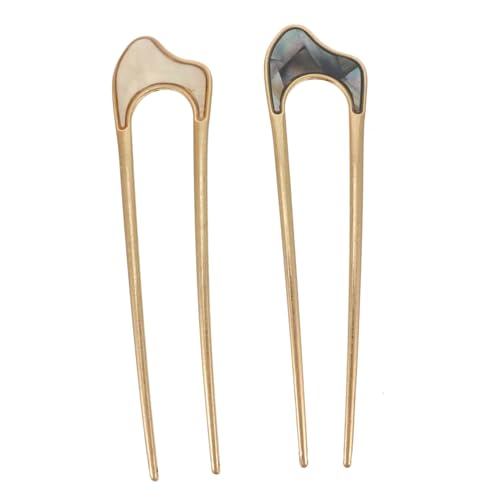 NOLITOY 2 Stück Retro U förmige Haarnadeln Damen aus Langlebiger Legierung Vintage Haarschmuck Spitzen für Eleganten Haarhalt und Individuelles Styling Geeignet für Alltag und Besondere von NOLITOY