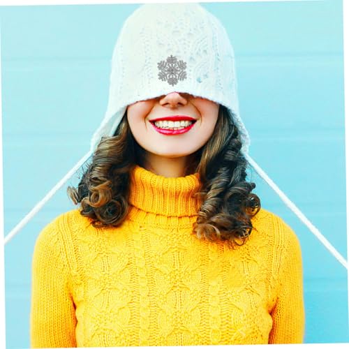 NOLITOY 2 Stück Rhinestone Schneeflockenbrosche Modische Anstecknadeln aus Langlebiger Legierung Vielseitig für Kleidung Schals und Hüte Glitzernde Schmuckaccessoires für Damen von NOLITOY