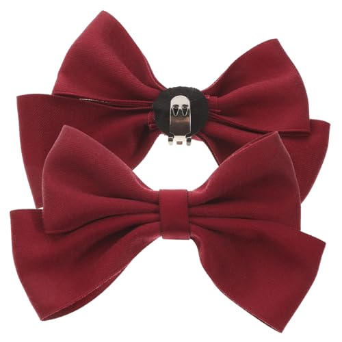 NOLITOY 2 Stück Schleifen schuhclips Abnehmbare Schuhschnallen Hochzeitsschmuck für Pumps Brautschuhe und High Heels Weinrot Stilvolle Schuhdekoration Geschenk von NOLITOY