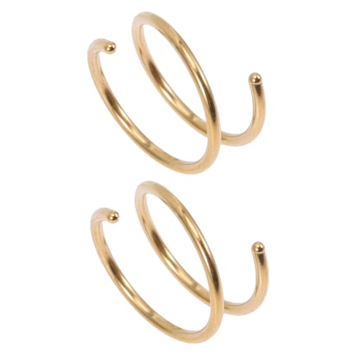 NOLITOY 2 Stück Spiral nasenringe aus Edelstahl Doppelte Hoops Schwarzes Design Schmerzfreie Fake Nose Rings für Damen Modischer Nasenschmuck für Alltag und Party von NOLITOY
