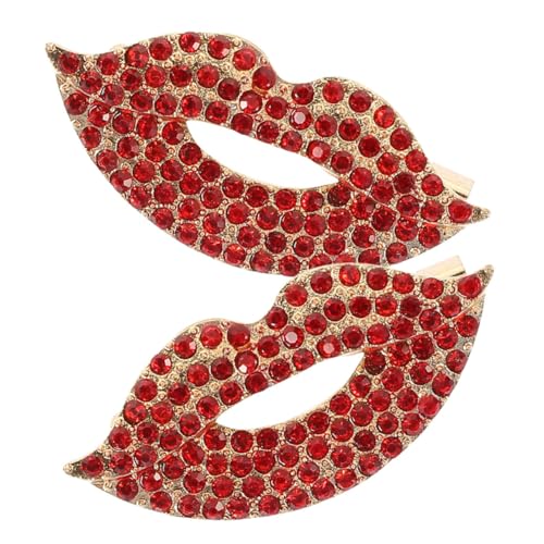 NOLITOY 2 Stück Strass Lippenbrosche Kreative Anstecknadeln aus Robustem Zinklegierung Glamouröses Design mit Funkelnden Kristallen Modisches Accessoire für Damenjacken Kleider NOLITOY 2 Stück Strass Lippenbrosche Kreative Anstecknadeln aus Robustem Zinklegierung Glamouröses Design mit Funkelnden Kristallen Modisches Accessoire für Damenjacken Kleider von NOLITOY