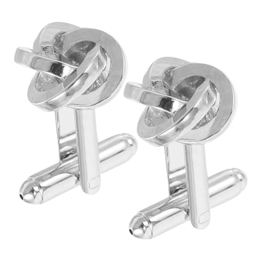 NOLITOY 2 Stück Stylische Manschettenknöpfe Männer Kupfer Verdrehte French Shirt Sleeve Button Klassische Herren Cufflinks für Hochzeit Business und Anzug von NOLITOY