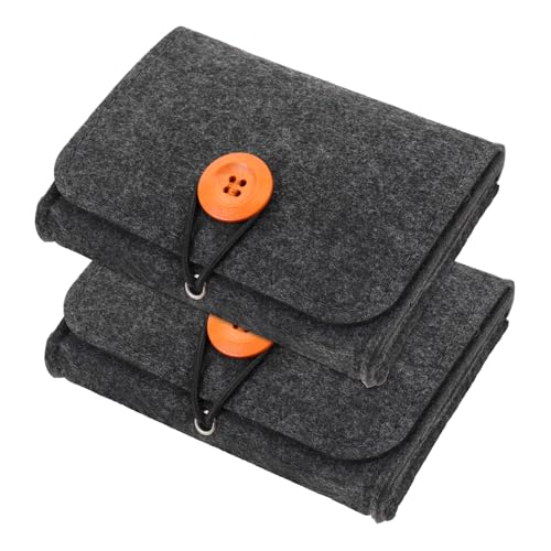 NOLITOY 2 Stück Teiliges Ätherische Öle Aufbewahrungsset Filztasche Tragbar Weich Robust Organizer Tasche für Reise und Zuhause Geeignet Sicherer Schutz für Flaschen und Rollerflaschen von NOLITOY