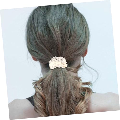 NOLITOY 2 Stück Teiliges Damen Spitzen optik mit Quasten Elastische Weiche Stoff scrunchies für Pferdeschwanz und Hochsteckfrisuren Farbenfrohe Haargummis für Alltag Party und von NOLITOY