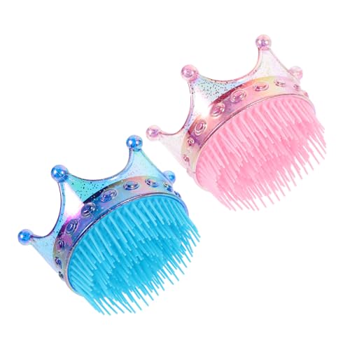 NOLITOY 2 Stück Teiliges Glitzer Haarbürsten Mädchen Tragbar Anti verfilzend Handlich für Unterwegs Geeignet für Haartypen Praktischer Reise kamm Zufällige Farbe Zufällige Farbe von NOLITOY